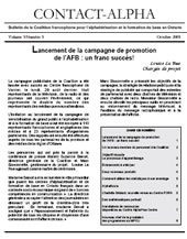 Contact-Alpha - Octobre 2001